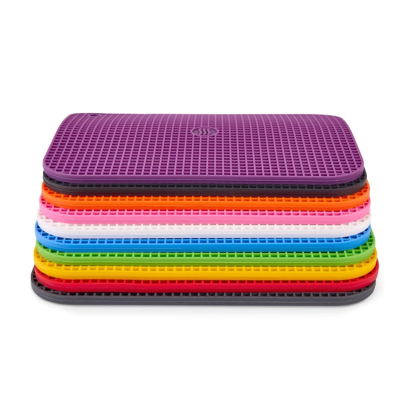 Silicone Hot Pad/Trivet 9X12|White|Pink|Red|Orange|Yellow|Green|Blue|Purple|Charcoal|Black