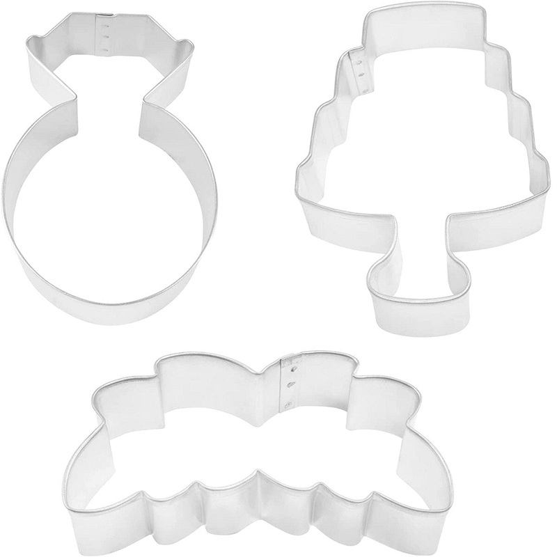 3-Pc Wedding Cookie Cutter Set