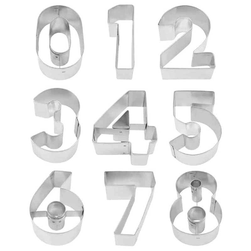 9-Piece Number Cookie Cutter Set