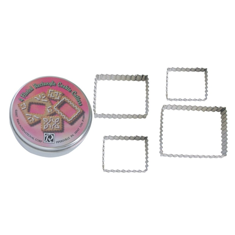Fluted Rectangle Cookie Cutters 4/Set