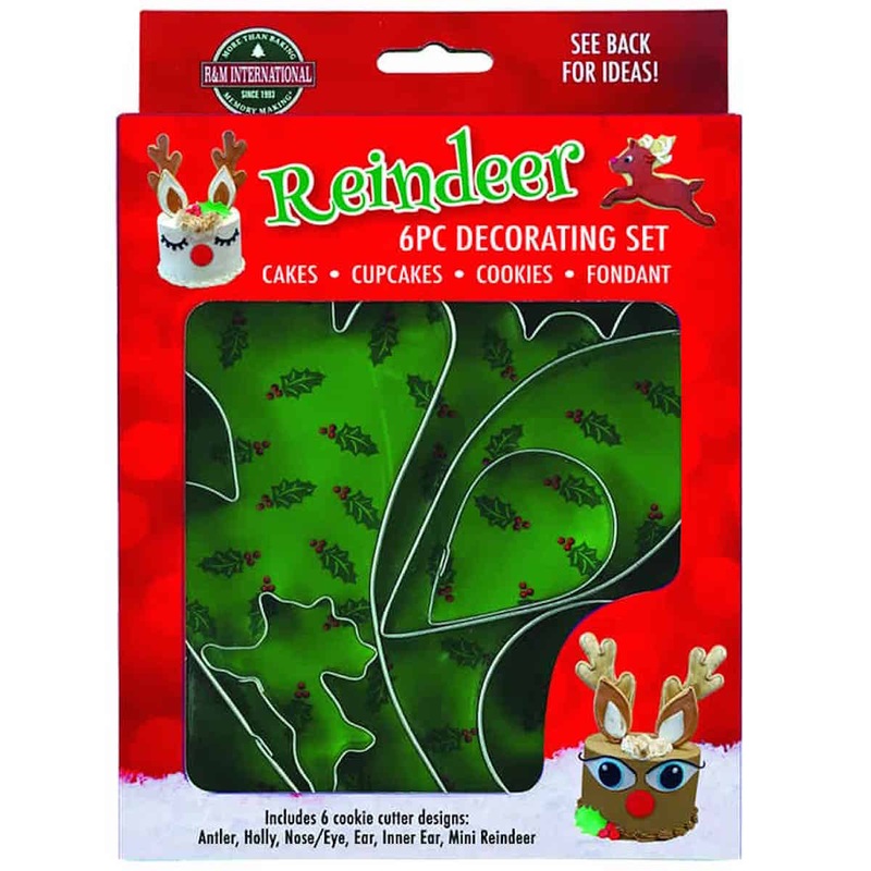 Reindeer Cake Decorating Cookie Cutter Set