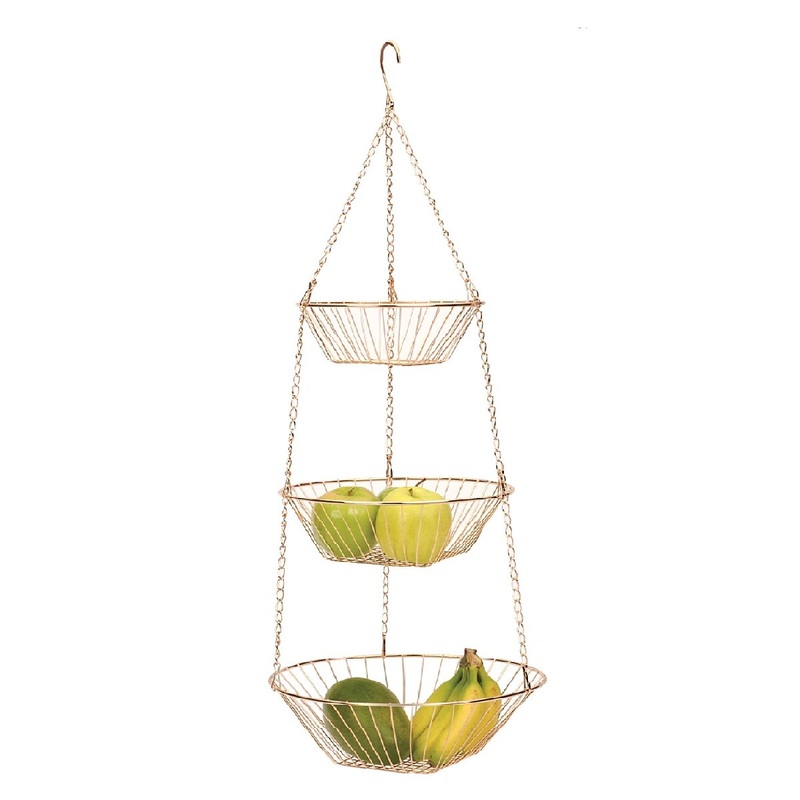 3-Tier Hanging Baskets – Copper