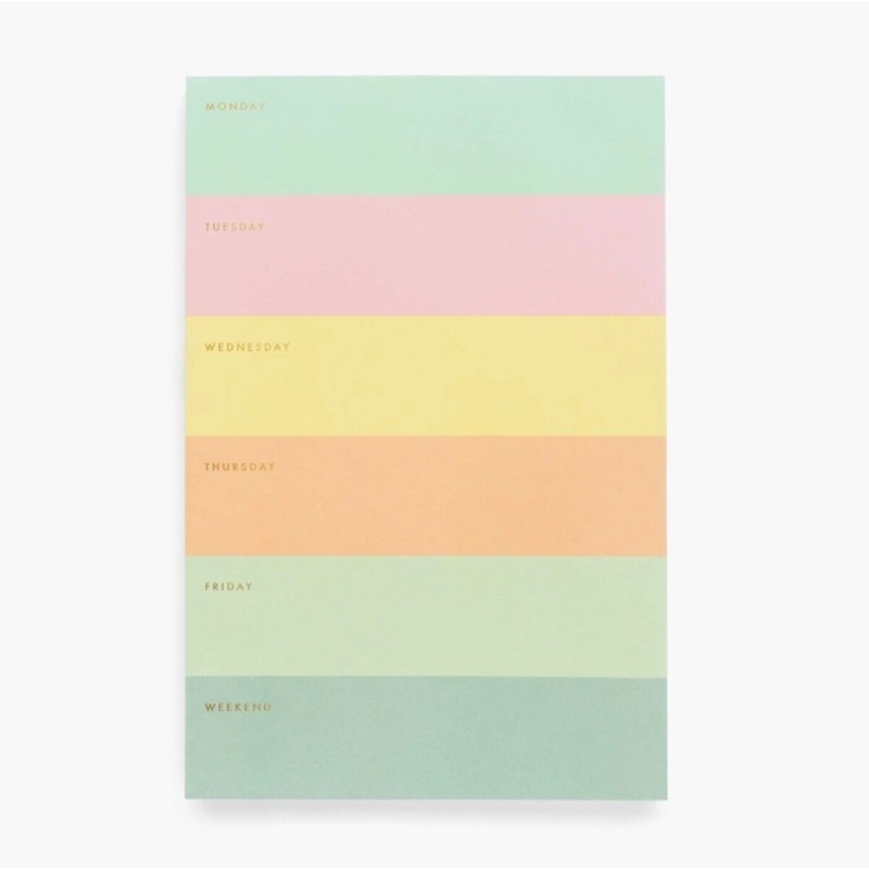 Color Block Weekly Memo Notepad