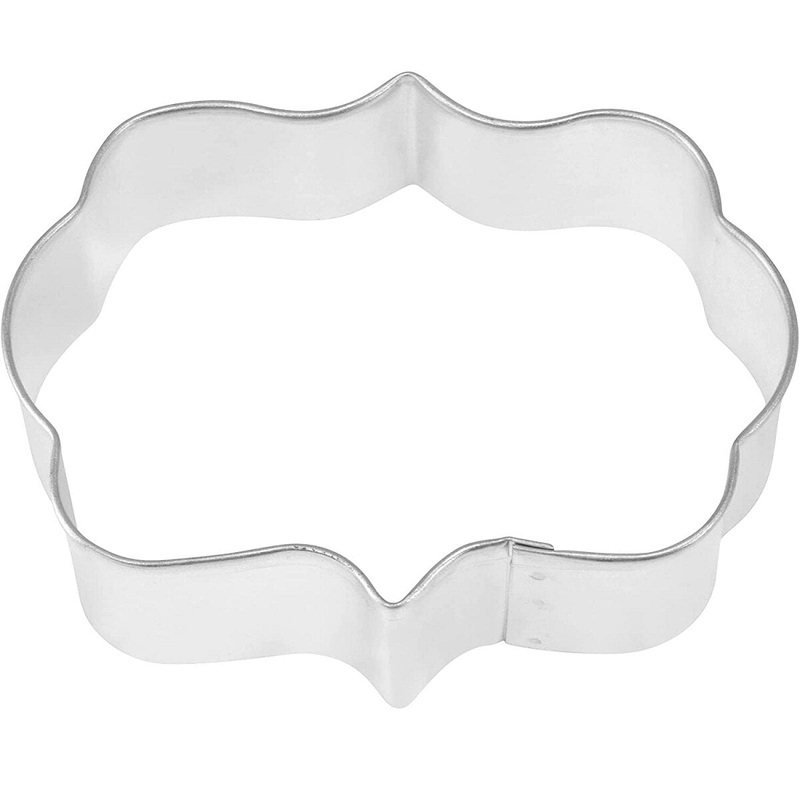Plaque Sign Shaped Tinplated Steel Cookie Cutter