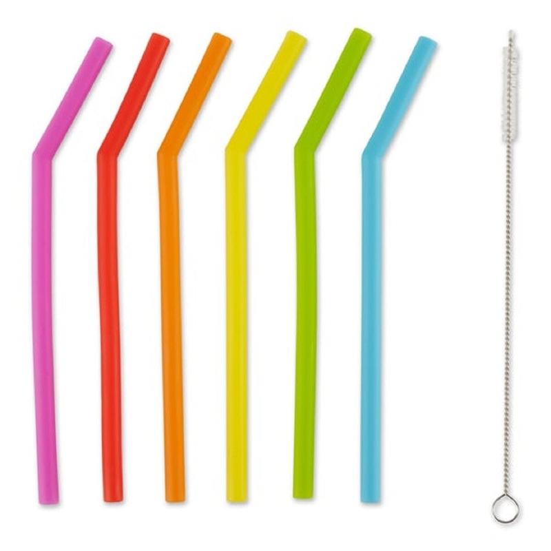 10 Silicone Straw Set