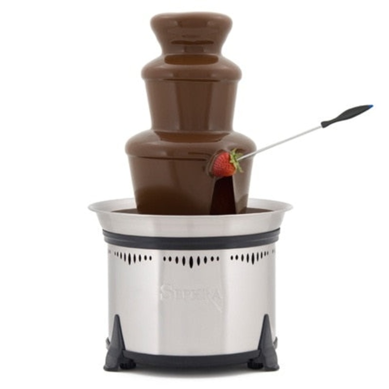 19” Elite Home Fondue Fountain – Brushed Stainless Steel