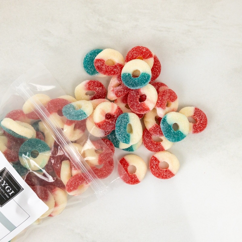 R/W/B Gummi Freedom Rings – 12oz