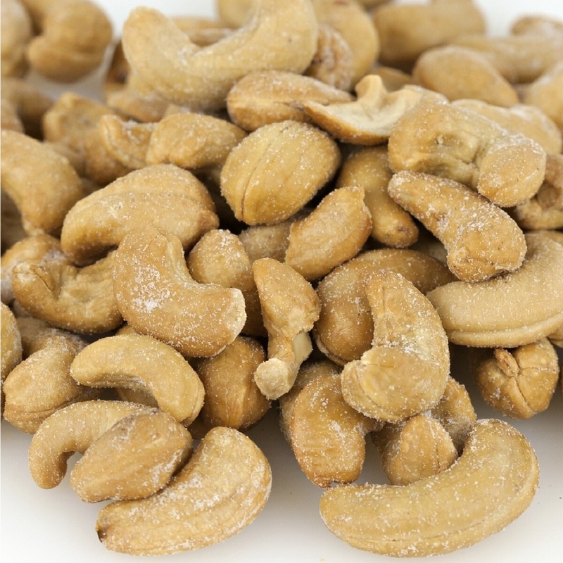 Roasted & Salted Whole Cashews – 32 Oz. Container