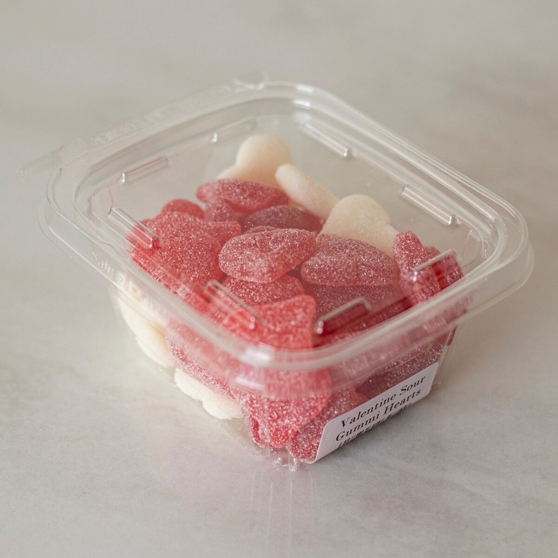 Sour Gummi Hearts – 12 Oz Container