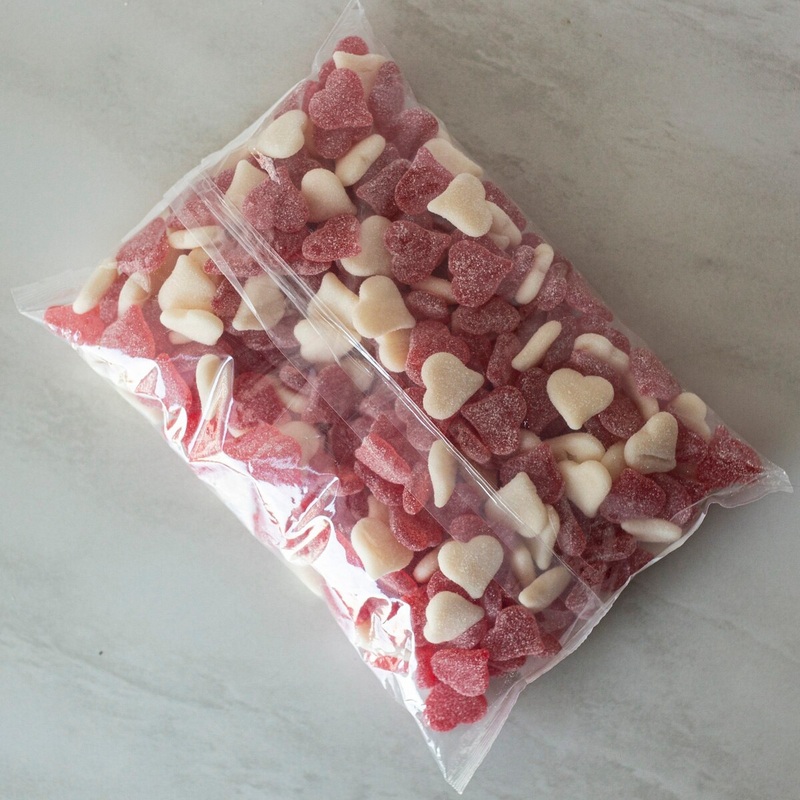 Sour Gummi Hearts – 4.5 Lb. Bag