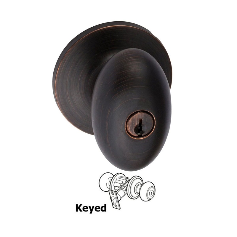 Arapaho Keyed Entry Egg Knob-Dark Bronze