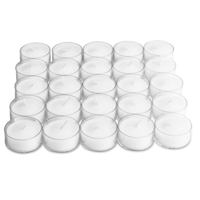 clear cup tealight candles