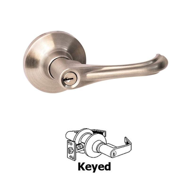 Helena Keyed Entry Lever-Satin Nickel