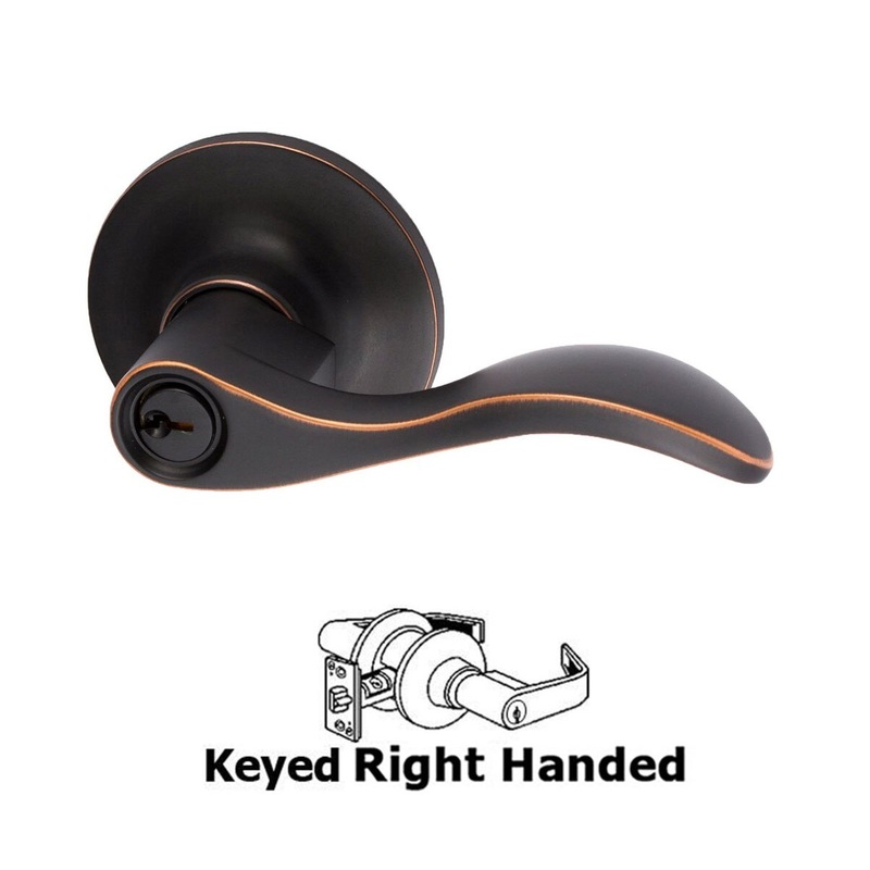 Snowbird Keyed Entry Lever-Antique Bronze