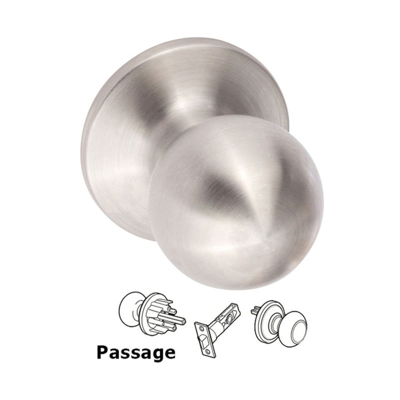 Tahoe Passage Knob-Satin Stainless
