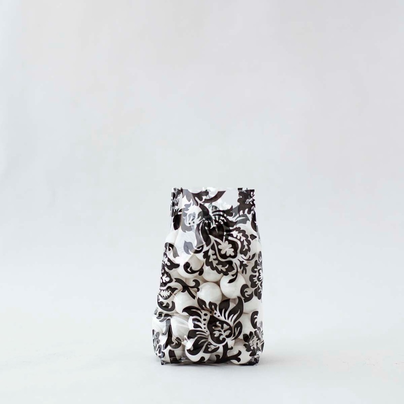 Black Damask Cellophane Bag – C1