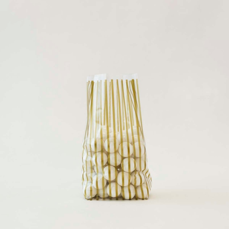 Gold Vertical Stripe Cellophane Bag – C2
