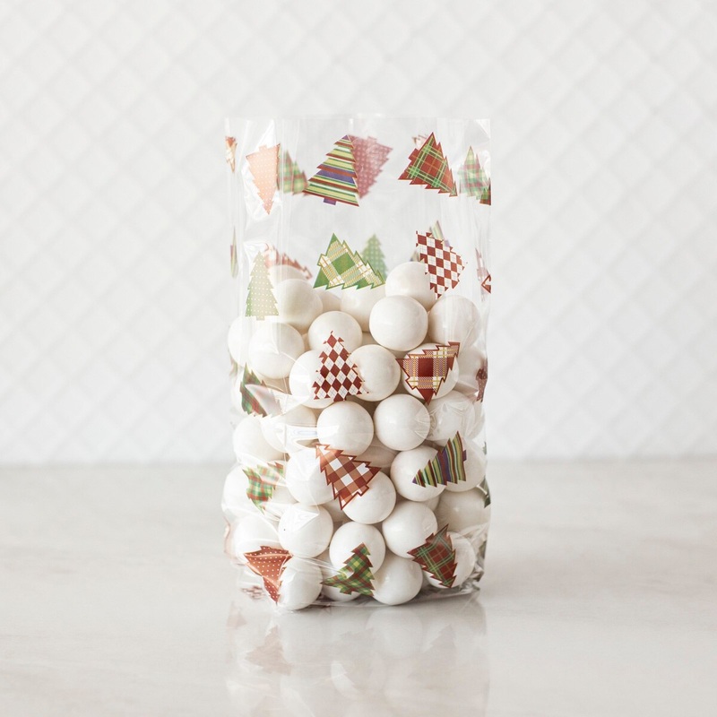 Plaid Trees Cellophane Bags – C2
