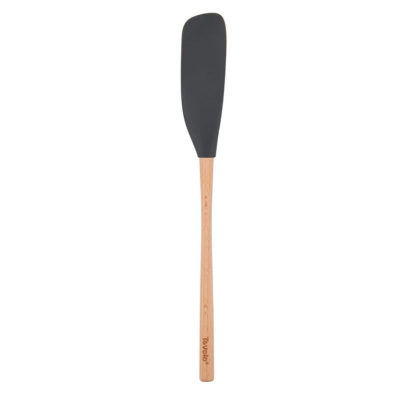 Silicone jar Scraper Wood Handled – Charcoal