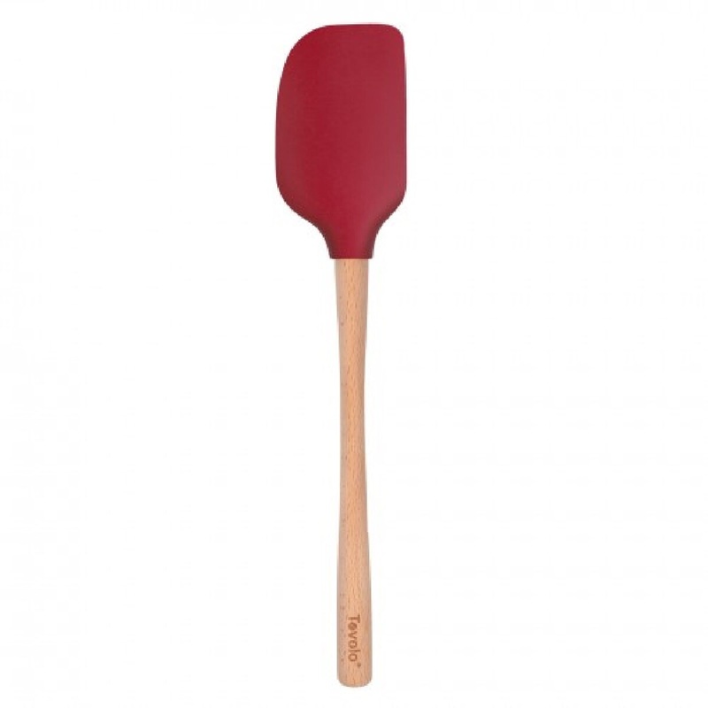 Silicone Spatula with Wood Handle- Cayenne