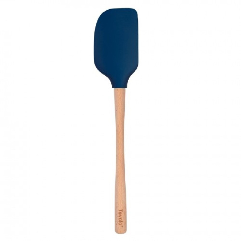 Silicone Spatula with Wood Handle- Deep Indigo