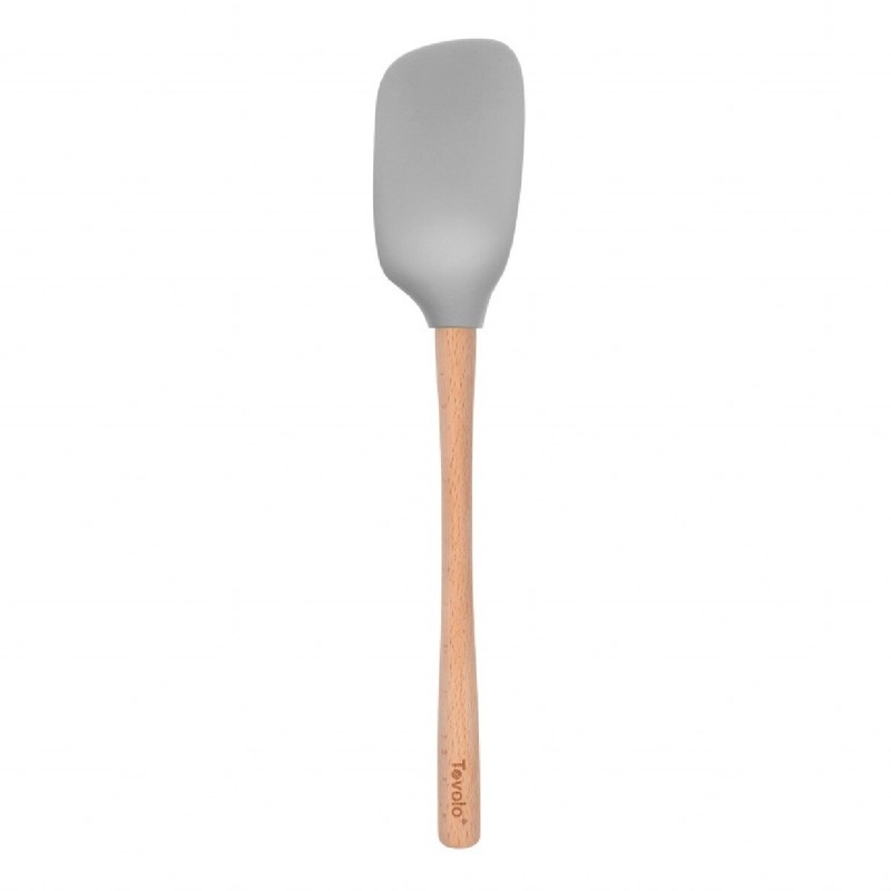 Wood Handled Spoonula- Oyster Grey