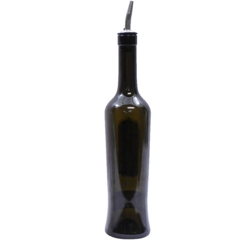 17 Oz Dark Green Glass Bottle With Pourer