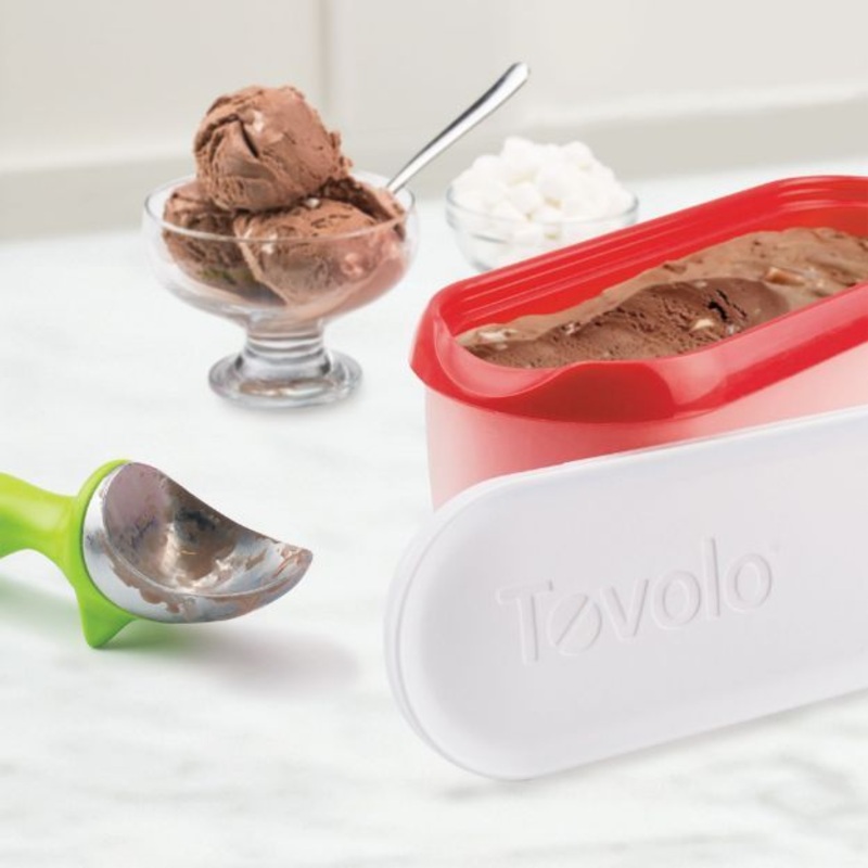 Tovolo Ice Cream Tub 1.5 Qt|Raspberry|Strawberry|Orange|Pistachio|Glide-A-Scoop