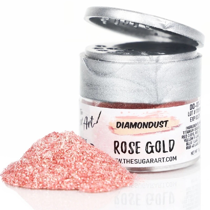 Diamond Dust Edible Glitter – Rose Gold