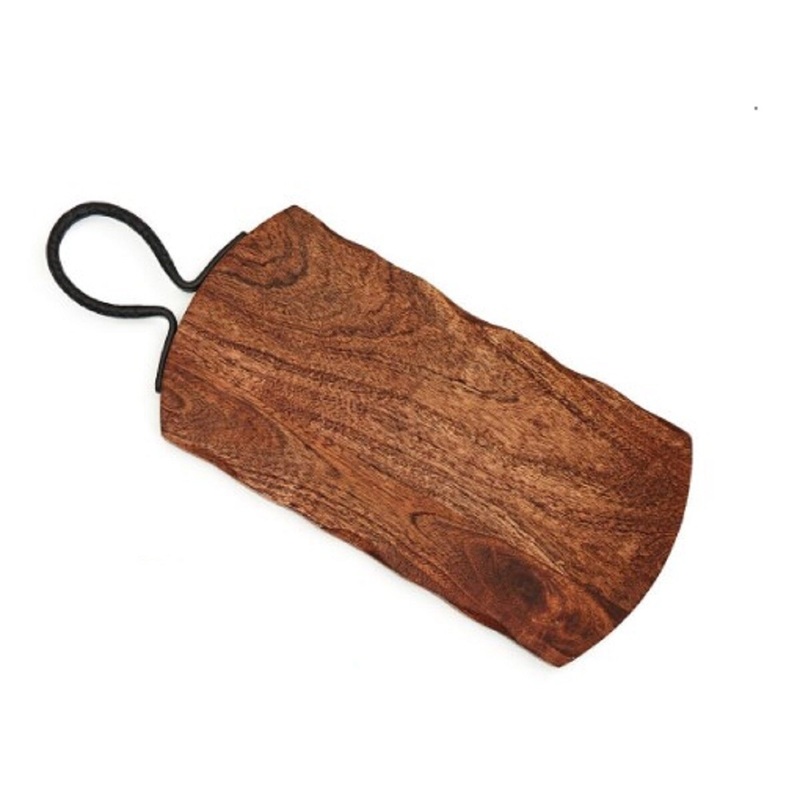 Serving Board with Hammered Iron- Medium