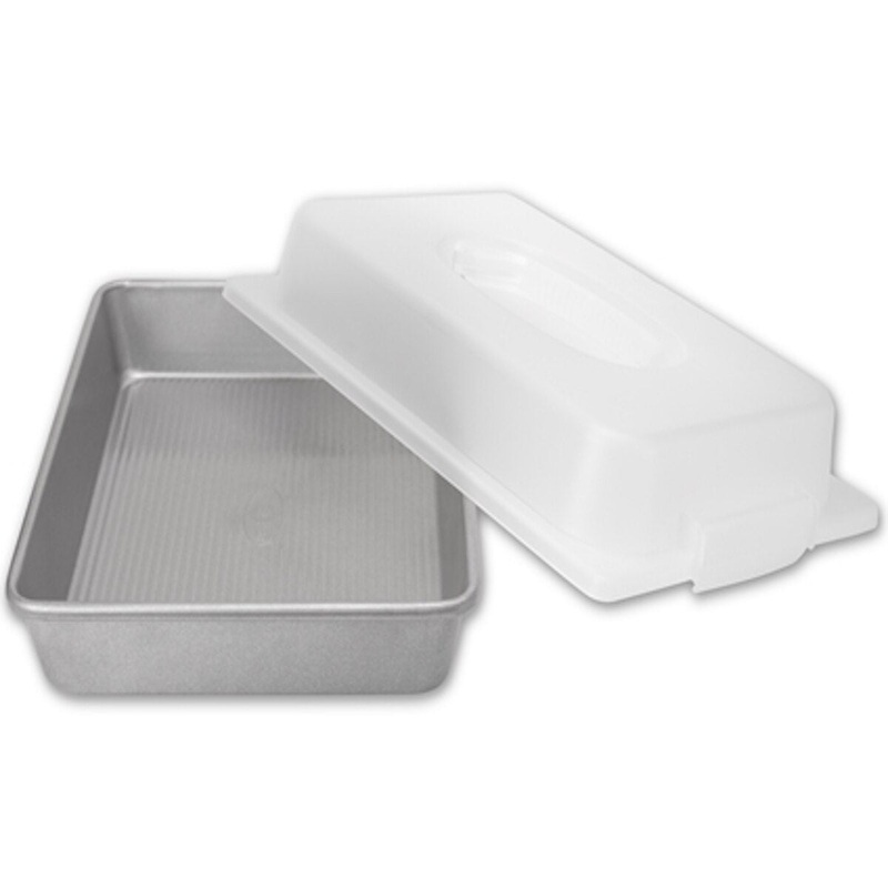 USA Pan 9 x 13 Cake Pan w/ Lid Set