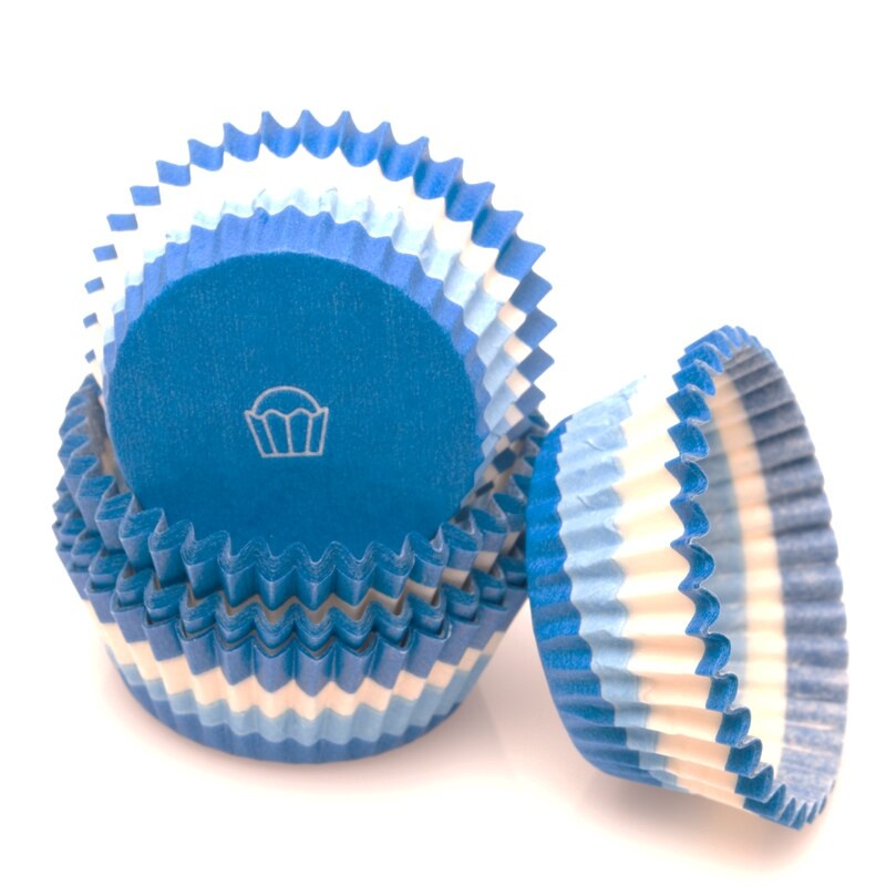 Blue Swirl Baking Cups 50 ct. – Mini Size