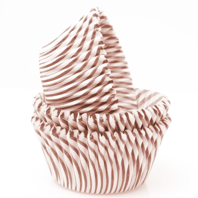 Brown Pisa Stripe Baking Cups 50 ct. – Standard Size