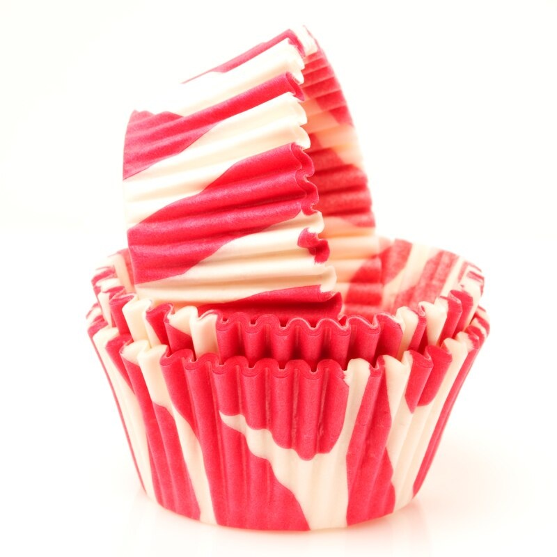 Hot Pink Zebra Baking Cups 50 ct. – Standard Size
