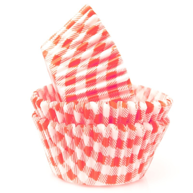 Red Gingham Baking Cups 50 ct. – Standard Size