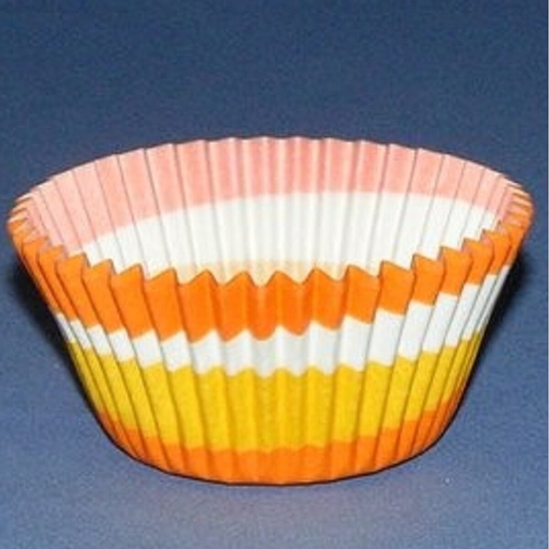Swirl Orange Baking Cups