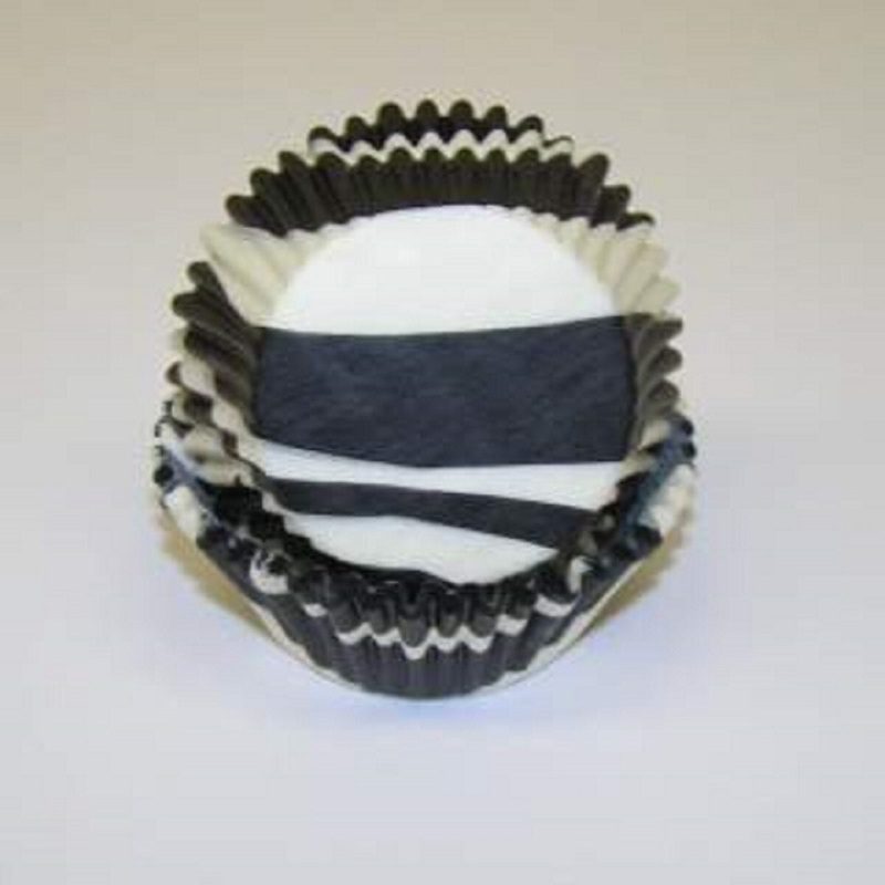 Zebra Black Baking Cups