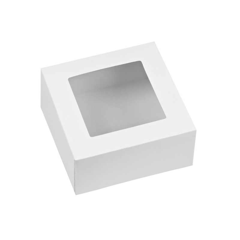 4-Cav White Cupcake Box