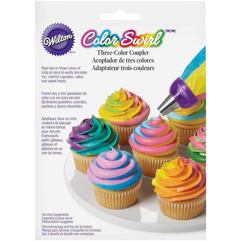 Color Swirl 3-Color Coupler Decorating Set