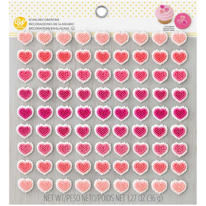Heart Micro Dot Icing Decorations