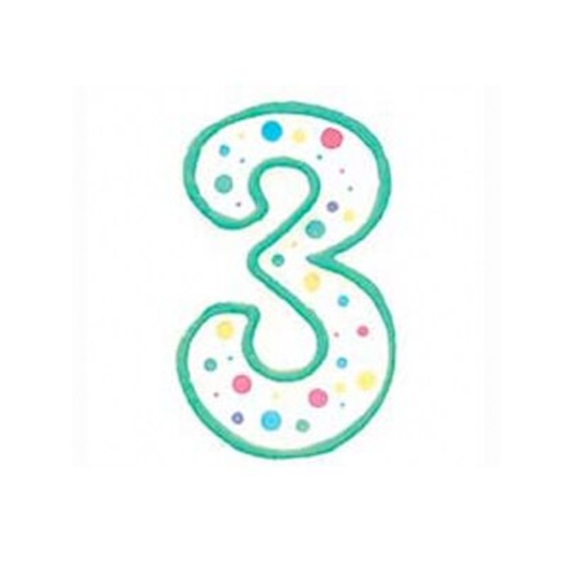 Wilton Green Numeral Candle 3