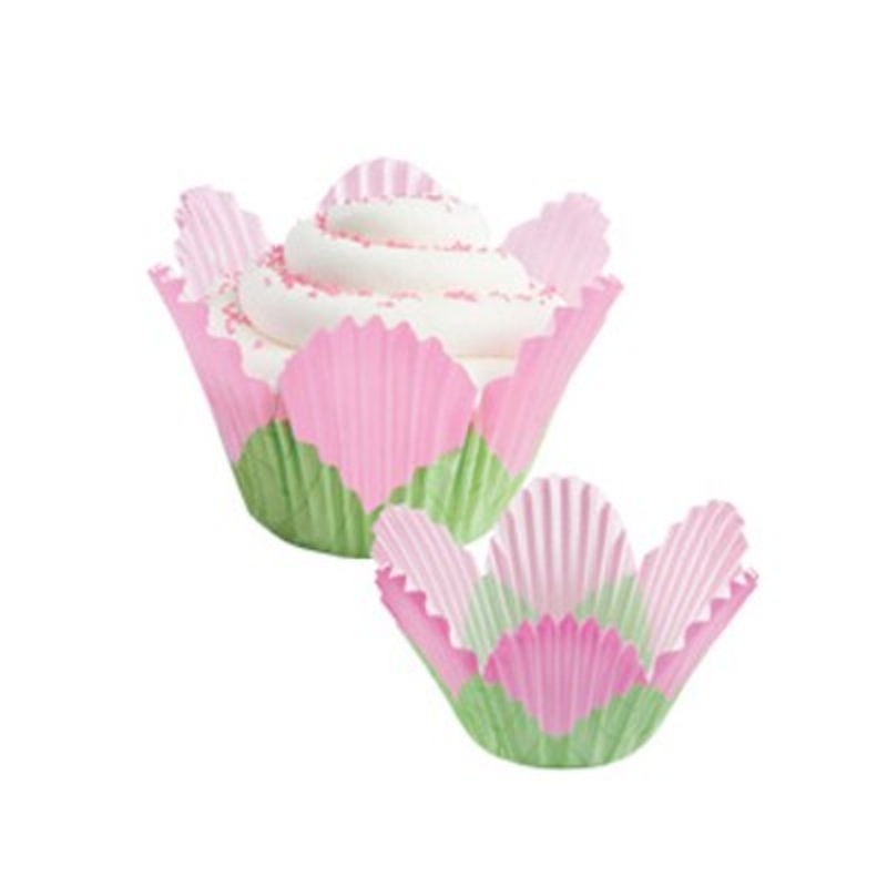 Wilton Pink Petal Baking Cups – 24 Ct