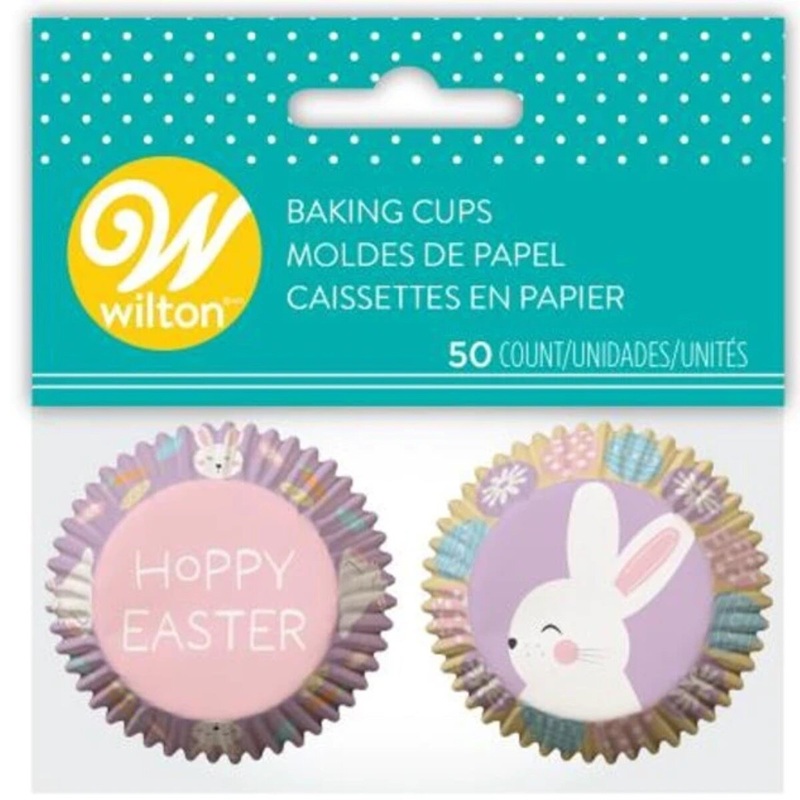 50-pc Hoppy Easter Bunny Mini Baking Cups