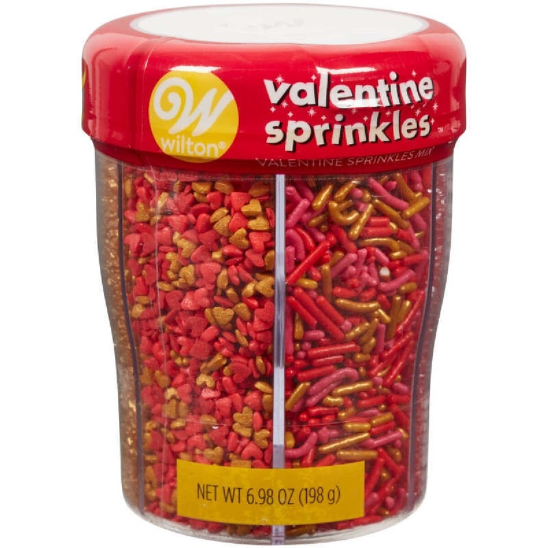 6.98 Oz 6-Cell Metallic Valentine’s Day Sprinkles Mix