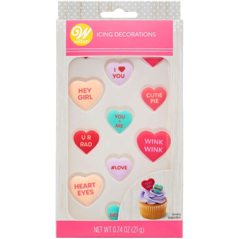Conversation Heart Royal Icing Decorations