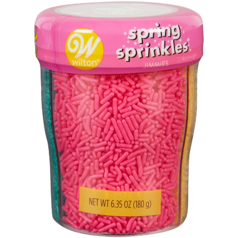 Easter Yellow, Teal and Pink Jimmies 3-Cell Sprinkle Mix