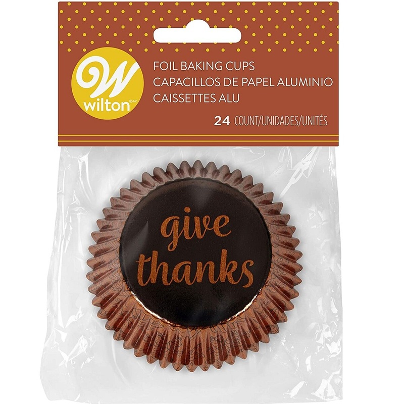 Give Thanks Foil Baking Cups