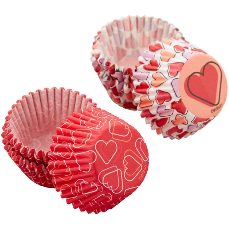 Mini Hearts Baking Cups