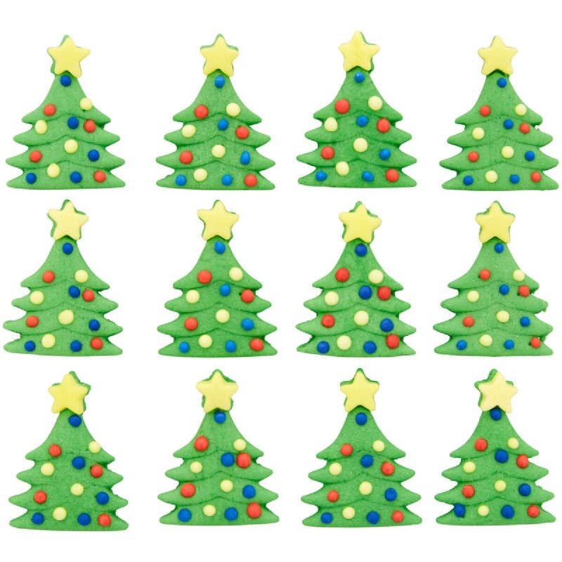Royal Icing Christmas Tree Decorations