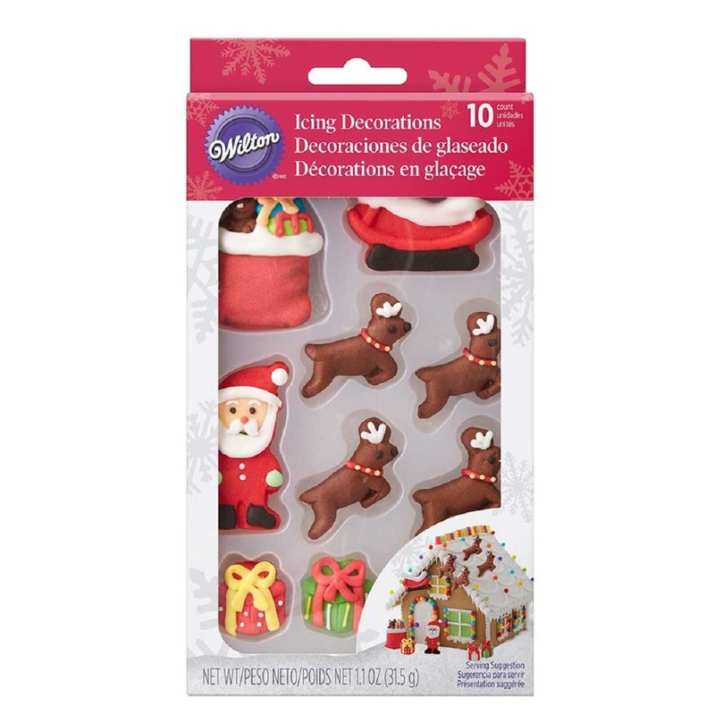 Santa Scene Royal Icing Decorations